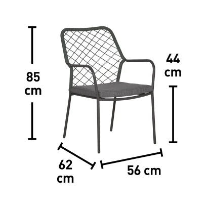 Stapelstuhl Glenrio Mit Seilbespannung Stahl 4 Stapelstuhl Glenrio Mit Seilbespannung Stahl – Bild 2
