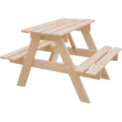 Timbela Kindersitzgarnitur Holz M012-1 Klein -Familie Produkt Geschäft 060827950648 11023400 S 03