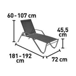 Sonnenliege Pacora Aus Textilen Anthrazit XL -Familie Produkt Geschäft 2092443 VM01