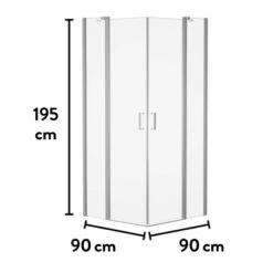 Baliv Duschkabine DUK-90.50E 90 Cm X 90 Cm Chrom -Familie Produkt Geschäft 250312107799 VM01 190221 L