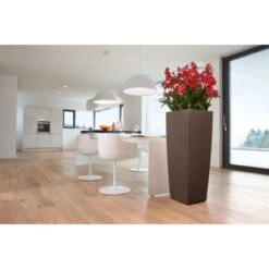 Lechuza Pflanzgefäß Cubico Alto Premium 40 Cm X 40 Cm Espresso Metallic -Familie Produkt Geschäft 261653 4186 3