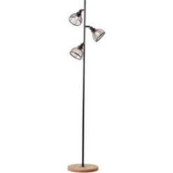 Brilliant Stehleuchte Avia Schwarz Und Holz -Familie Produkt Geschäft 4004353397004 4731 S 01