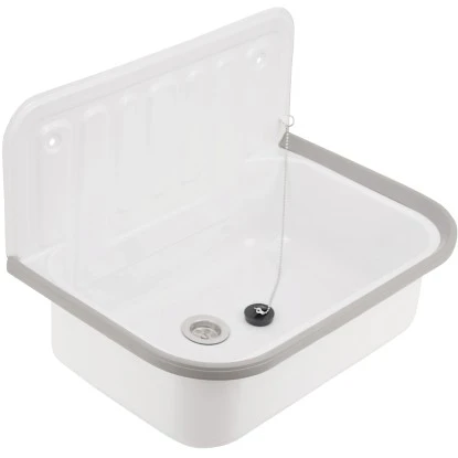 Sanitop-Wingenroth Ausgussbecken Glasierter Stahl 50 Cm Weiß 3 Sanitop-Wingenroth Ausgussbecken Glasierter Stahl 50 Cm Weiß