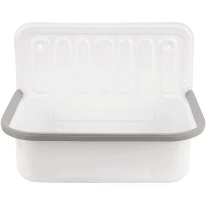 Sanitop-Wingenroth Ausgussbecken Glasierter Stahl 50 Cm Weiß 4 Sanitop-Wingenroth Ausgussbecken Glasierter Stahl 50 Cm Weiß – Bild 2