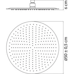 AquaSu Kopfbrause Santico Rund Edelstahl Ø 50 Cm -Familie Produkt Geschäft 4006596722759 2177 3