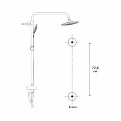 Baliv Überkopfbrause-Set KBS-14.120 Verchromt -Familie Produkt Geschäft 4007873340123 90