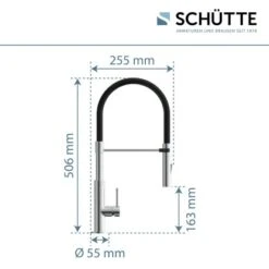 Schütte Spültischarmatur Mit Soft-Touch Schlauch Stilo Chrom-Schwarz -Familie Produkt Geschäft 4008431791807 2759 6
