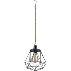 Solar-Pendelleuchte Pastoni Schwarz