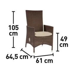 Gartensessel Davenport II Mit Verstellbarer Rückenlehne Aus Polyrattan Braun -Familie Produkt Geschäft 4048124970485 VM01 240820