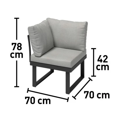 Alu-Ecksessel Lipson Aluminium Grau 8 Alu-Ecksessel Lipson Aluminium Grau – Bild 6