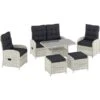 Lounge-Set Kalgan 6-teilig Wicker Eisgrau (B-Ware) -Familie Produkt Geschäft 4048126625642 10
