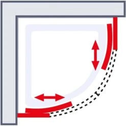 Schulte ExpressPlus Runddusche Sunny Sicherheitsglas Chromoptik 190x90x90cm -Familie Produkt Geschäft 4060991051197 2053 6