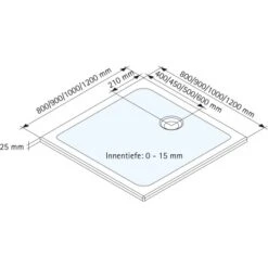 Schulte ExpressPlus Duschwanne Schulte-plan Eckig Mineralguss 90x90cm -Familie Produkt Geschäft 4060991056468 2053 3