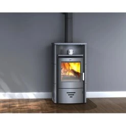 Accente Kaminofen Turin 2.0 Naturstein 6 KW Grau Mit Automatik EEK: A -Familie Produkt Geschäft 4251787400026 2881 AB 01