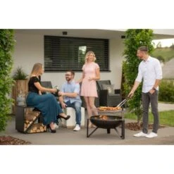 Westmann Premium Grill Feuerstelle Inkl. Grillrost Ø 70 Cm X 75 Cm Schwarz -Familie Produkt Geschäft 4260280773407 1741 AB 02