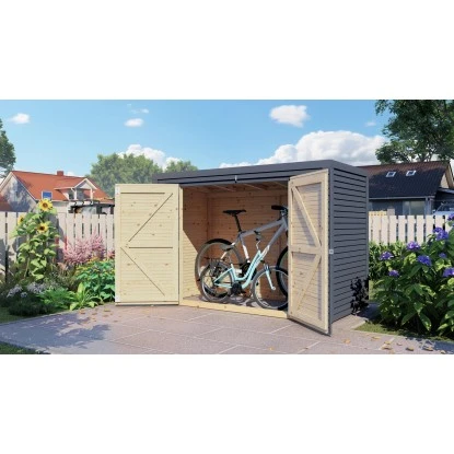 Bertilo Gartenschrank Box Bike 103 Cm X 207 Cm Anthrazit FSC® 16 Bertilo Gartenschrank Box Bike 103 Cm X 207 Cm Anthrazit FSC® – Bild 14
