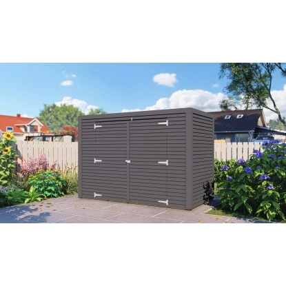 Bertilo Gartenschrank Box Bike 103 Cm X 207 Cm Anthrazit FSC® 3 Bertilo Gartenschrank Box Bike 103 Cm X 207 Cm Anthrazit FSC®