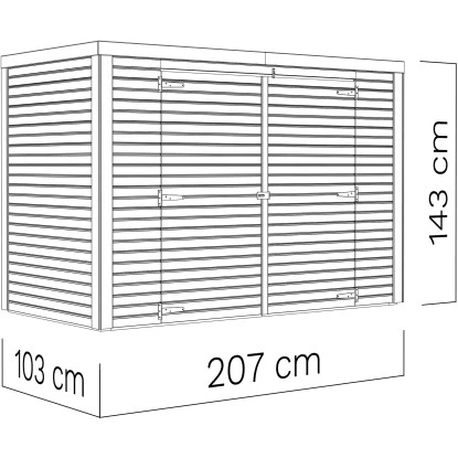 Bertilo Gartenschrank Box Bike 103 Cm X 207 Cm Anthrazit FSC® 14 Bertilo Gartenschrank Box Bike 103 Cm X 207 Cm Anthrazit FSC® – Bild 12