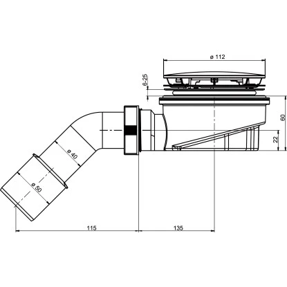 Ablaufgarnitur Tasso SF60 Für Duschwannen Ø 90 Inkl. Verchromter Abdeckung 4 Ablaufgarnitur Tasso SF60 Für Duschwannen Ø 90 Inkl. Verchromter Abdeckung – Bild 2