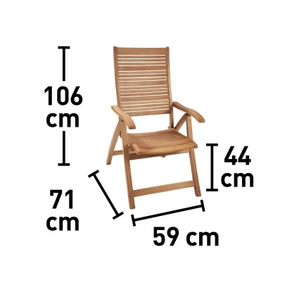 Klappsessel Chelsea Mit Verstellbarer Rückenlehne FSC® 4 Klappsessel Chelsea Mit Verstellbarer Rückenlehne FSC® – Bild 2