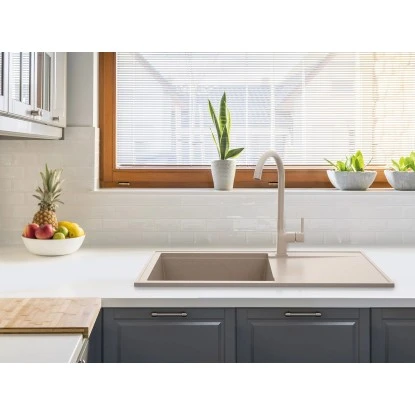 Miló Einbauspüle Granitverbundstoff Palladio 86 Sand 5 Miló Einbauspüle Granitverbundstoff Palladio 86 Sand – Bild 3