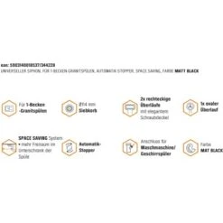 Miló Röhrensiphon-Set Mit Exzenter Mattschwarz Ø 114 Mm -Familie Produkt Geschäft 5903140018537 ger