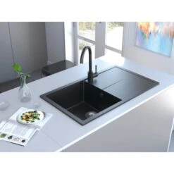 Miló Einbauspüle Granitverbundstoff Adore 86 Lava-Anthrazit -Familie Produkt Geschäft 5903140019077