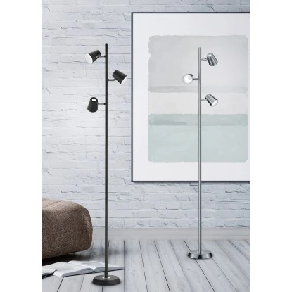 Trio LED Stehleuchte Narcos Schwarz Matt 1540 Mm X 280 Mm X 180 Mm 4 Trio LED Stehleuchte Narcos Schwarz Matt 1540 Mm X 280 Mm X 180 Mm – Bild 2