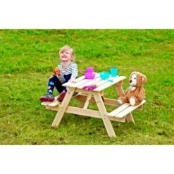 Timbela Kindersitzgarnitur Holz M012-1 Klein -Familie Produkt Geschäft 60827950648 11023400 AB 05