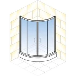 Schulte ExpressPlus Runddusche Sunny Sicherheitsglas Chromoptik 190x90x90cm -Familie Produkt Geschäft 63462 2053 4060991051197 2
