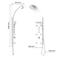 Eisl Duschpaneel Karibik 3 In 1 Mit Regendusche Sechs Massagedüsen Weiß -Familie Produkt Geschäft 7663628 2759 3