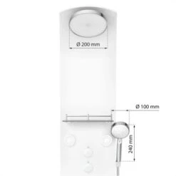 Eisl Duschpaneel Karibik 3 In 1 Mit Regendusche Sechs Massagedüsen Weiß -Familie Produkt Geschäft 7663628 2759 4